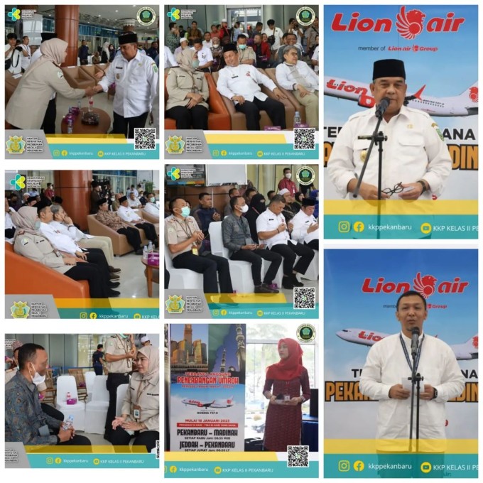 Inagurasi Penerbangan Perdana Direct Flight Pekanbaru - Madinah di Bandara Sultan Syarif Kasim II Pekanbaru oleh Pak Wagub Provinsi Riau