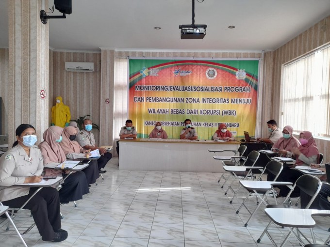 Kegiatan Rapat Bulanan Kantor kesehatan Pelabuhan Kelas II Pekanbaru