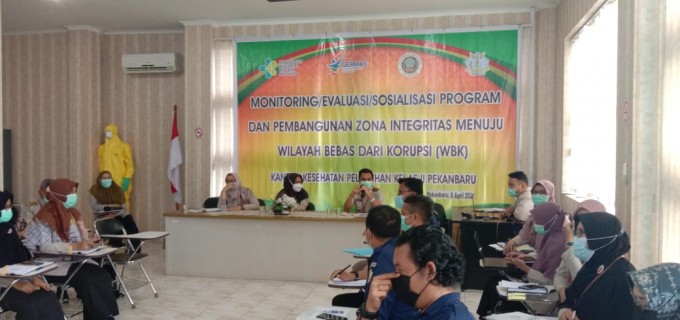 Kegiatan Rapat Bulanan Kantor Kesehatan Pelabuhan kelas II Pekanbaru