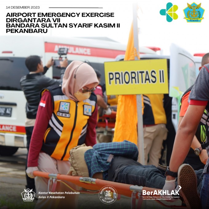 Latihan Penanggulangan Keadaan Darurat Penerbangan di Bandara SSK II Pekanbaru