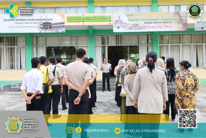 Simulasi pemberangkatan calon jamaah haji di embarkasi haji antara provinsi Riau